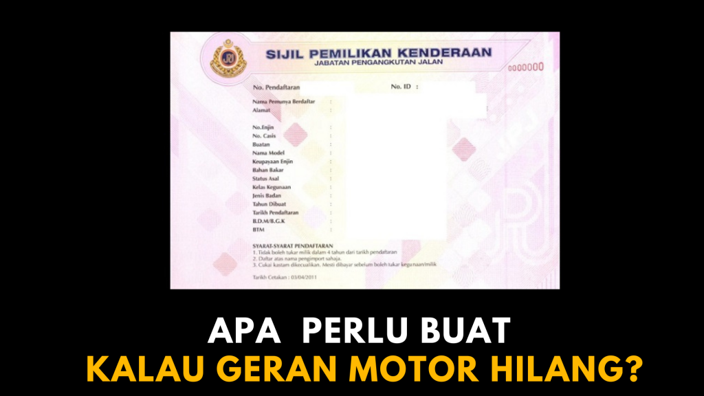 geran motor hilang